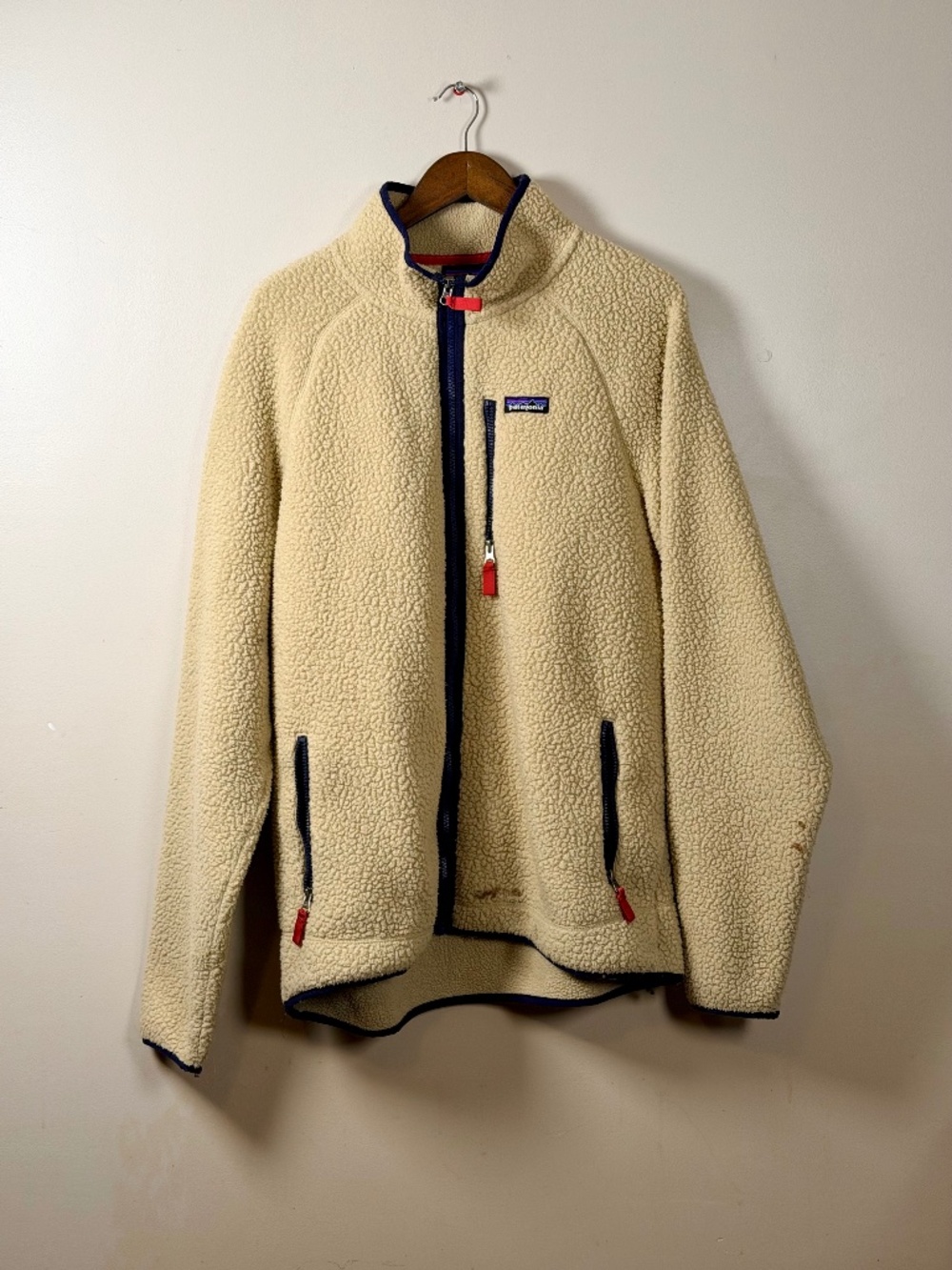 Patagonia Retro Pile Full-Zip Beige Fleece Jacket (XXL)